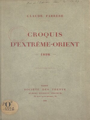 cover image of Croquis d'Extrême-Orient